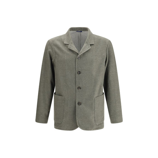 Manteau en laine polaire verte Finamore