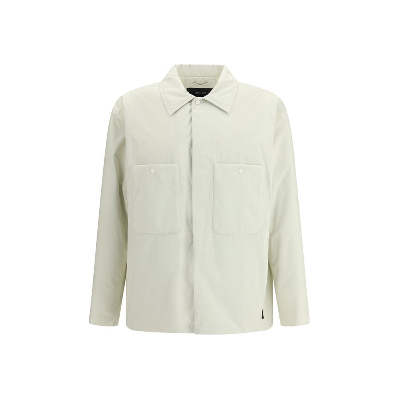 LAMINAR Cream Nylon Coat - Elegant and Functional Winter Layering