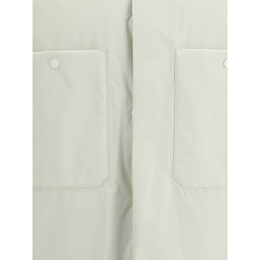 LAMINAR Cream Nylon Coat - Elegant and Functional Winter Layering