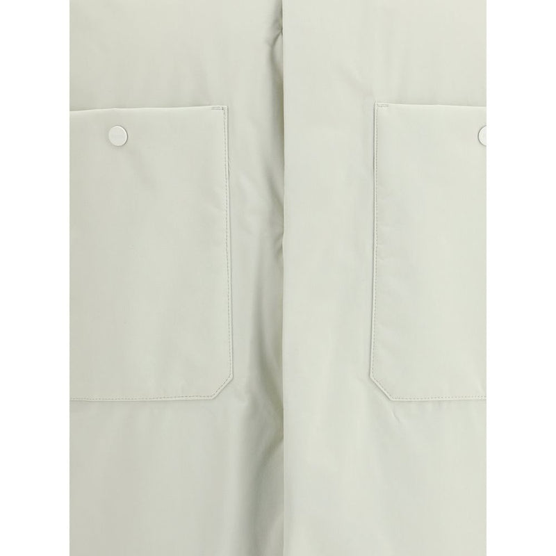 LAMINAR Cream Nylon Coat - Elegant and Functional Winter Layering