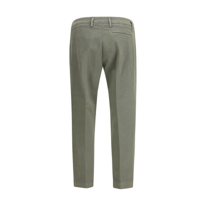 Pantalon décontracté en coton vert Cruna