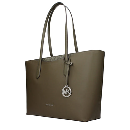 Michael Kors Green Fabric Shoulder Bag