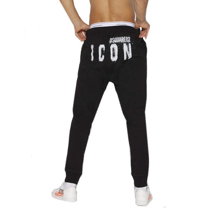 Dsquared² Black Cotton Joggers (Workout Pants)