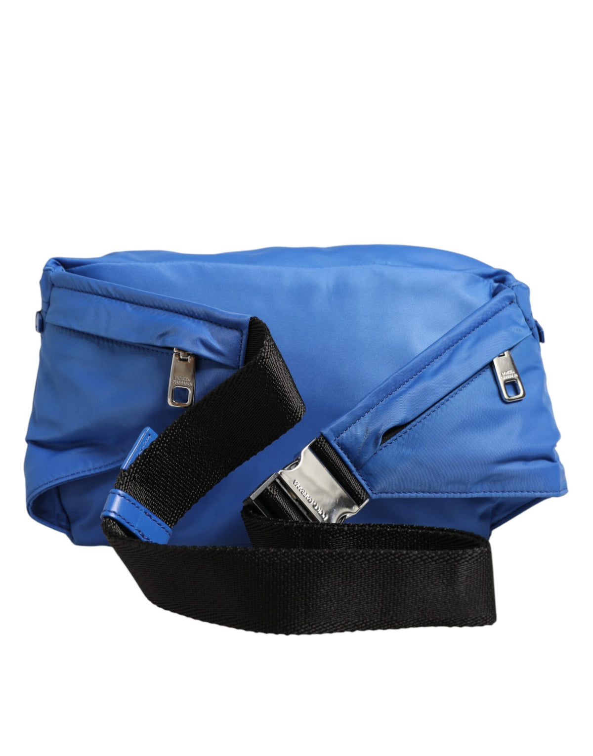 Sac banane Dolce &amp; Gabbana bleu à logo en nylon pour homme