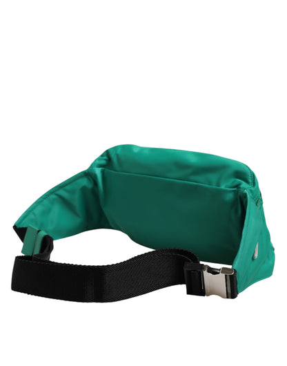 Sac banane Dolce &amp; Gabbana vert avec logo, en nylon, pour homme