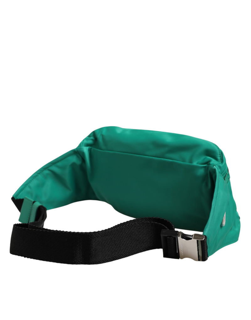 Sac banane Dolce &amp; Gabbana vert avec logo, en nylon, pour homme