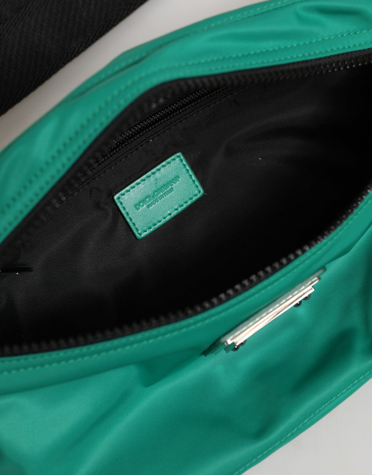 Sac banane Dolce &amp; Gabbana vert avec logo, en nylon, pour homme
