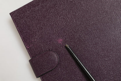 Étui pour tablette Dolce &amp; Gabbana en cuir marron foncé avec plaque logo