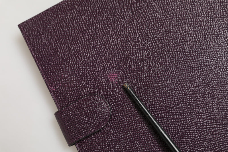 Dolce &amp; Gabbana donkerbruine leren logo-plaquette hoes voor tablet