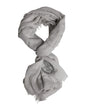 Écharpe Dolce &amp; Gabbana en cachemire gris à franges, 67 cm x 200 cm