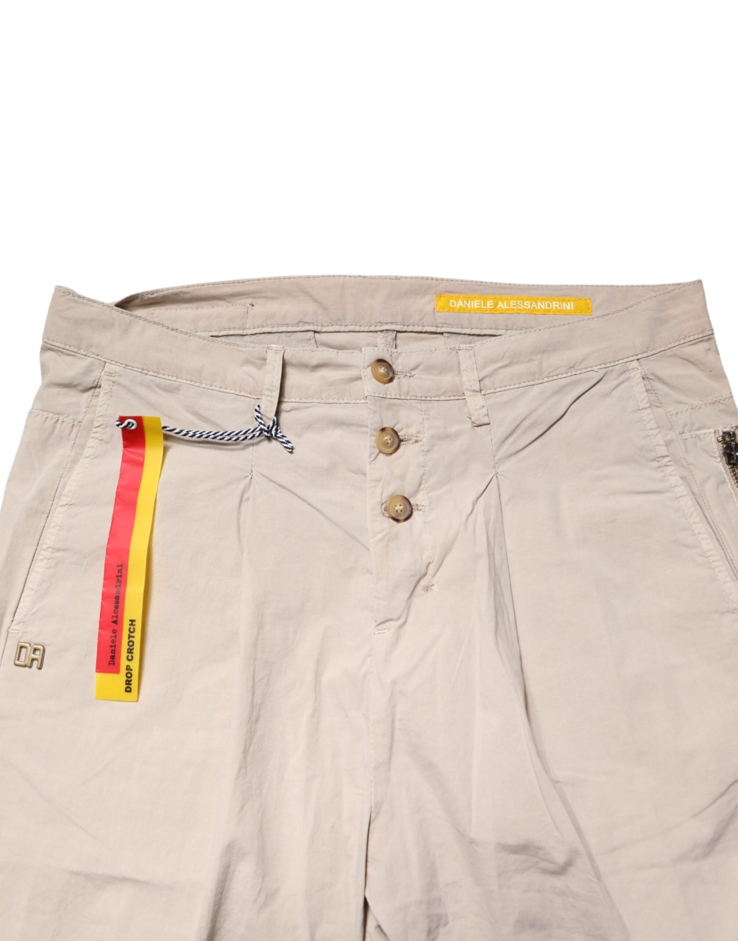 Jean slim en coton stretch beige Daniele Alessandrini