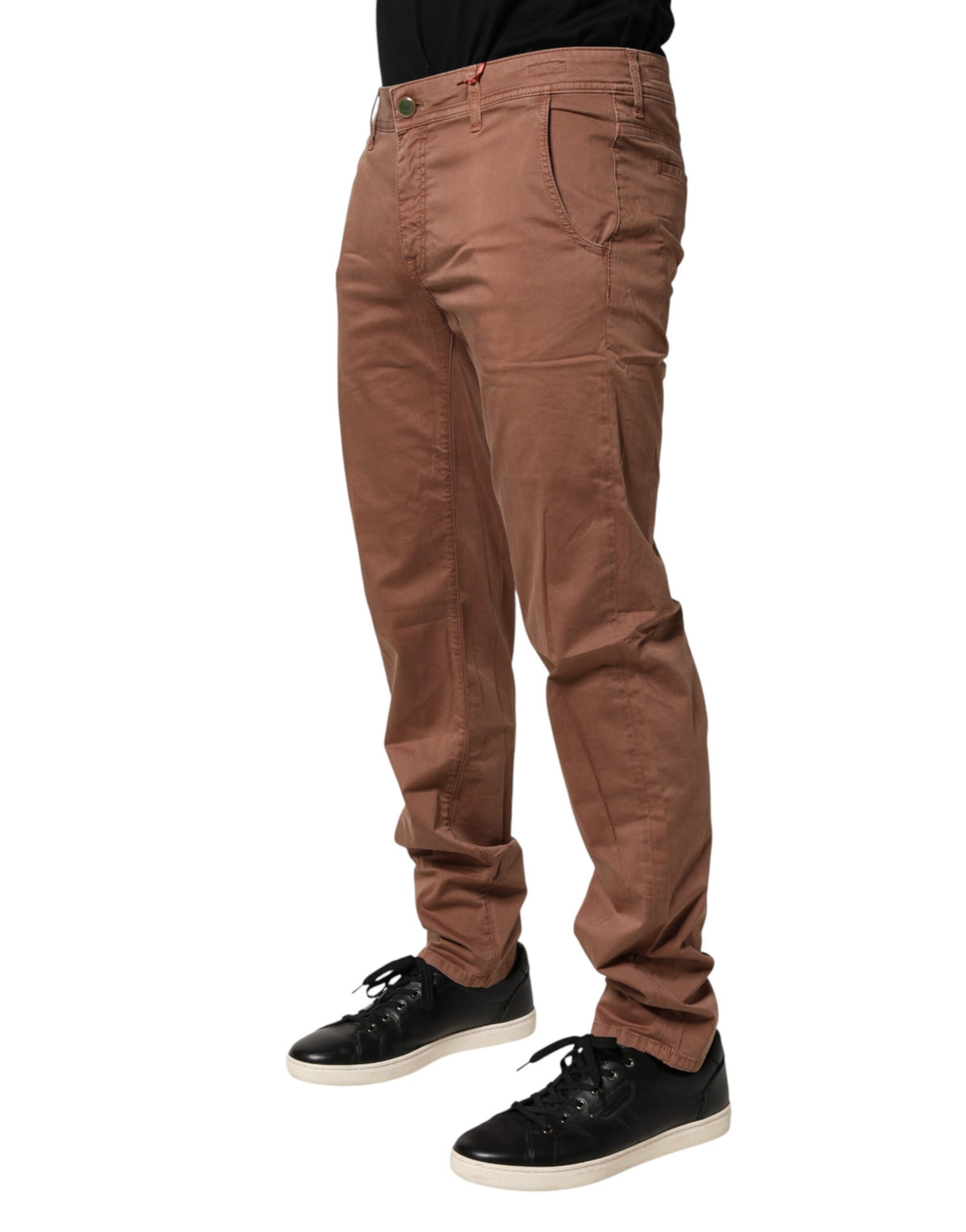 Barba Napoli Jean Slim Fit Marron Taille Mi-Haute pour Homme