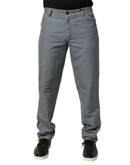 Pantalon en denim gris 100% coton coupe classique pour homme Master Coat