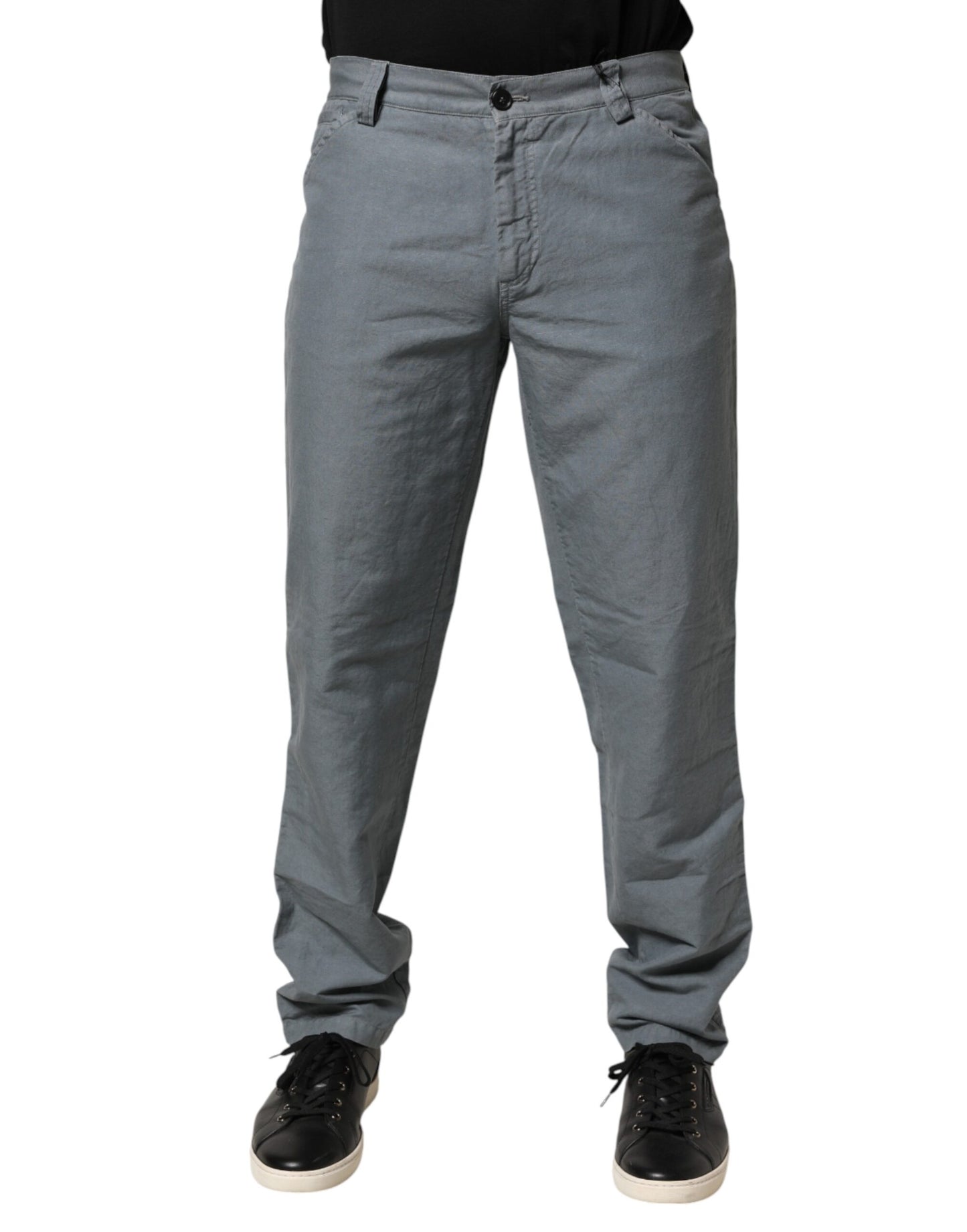 Pantalon en denim gris 100% coton coupe classique pour homme Master Coat