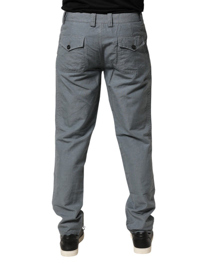 Pantalon en denim gris 100% coton coupe classique pour homme Master Coat