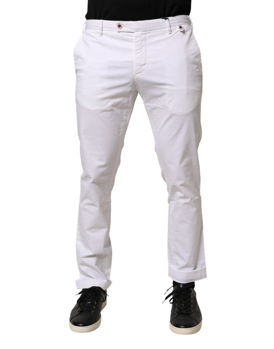 Jean en coton blanc AT.P.CO coupe skinny taille mi-haute