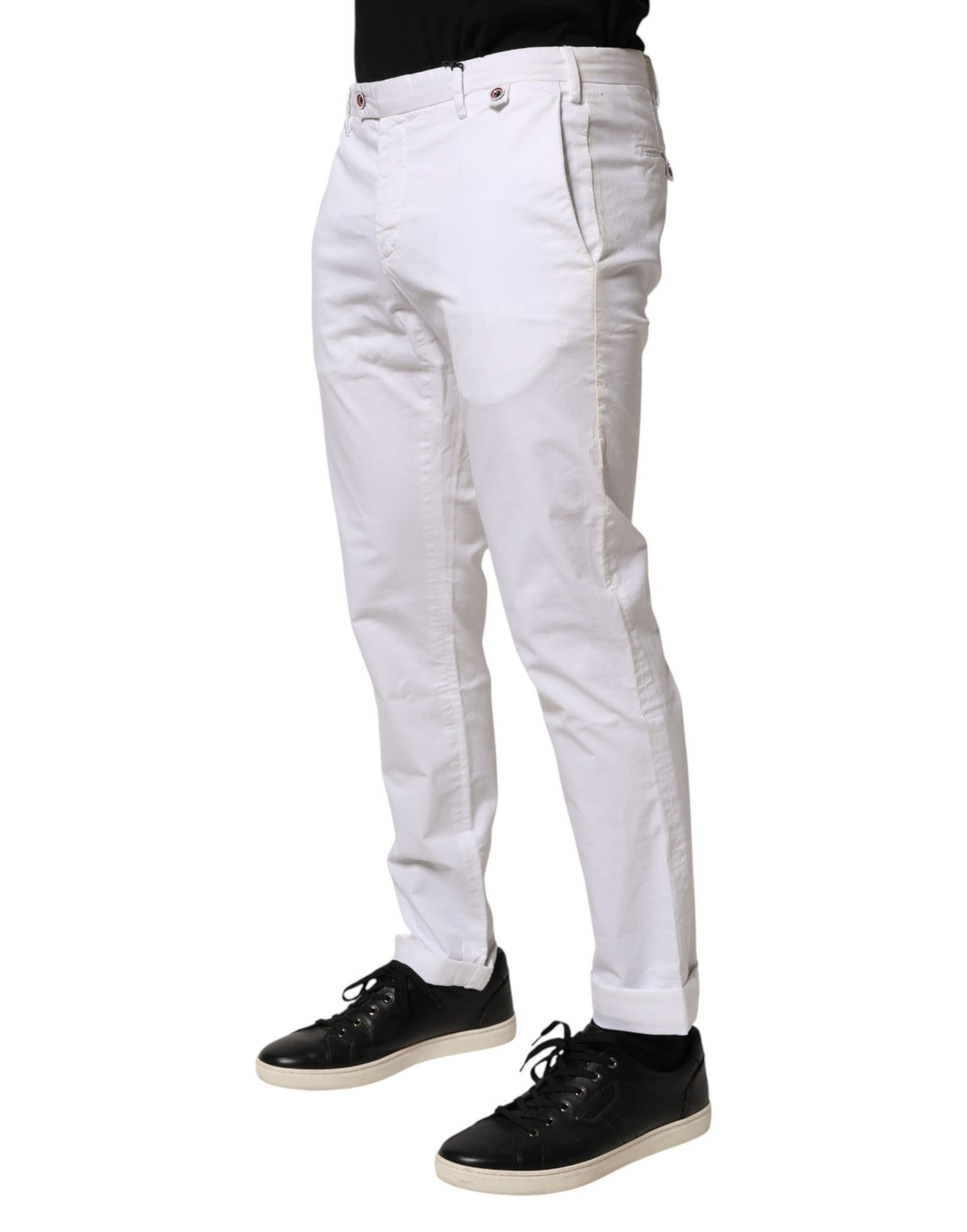 AT.P.CO Jeans Denim Blanc Skinny Fit Taille Mi-Haute