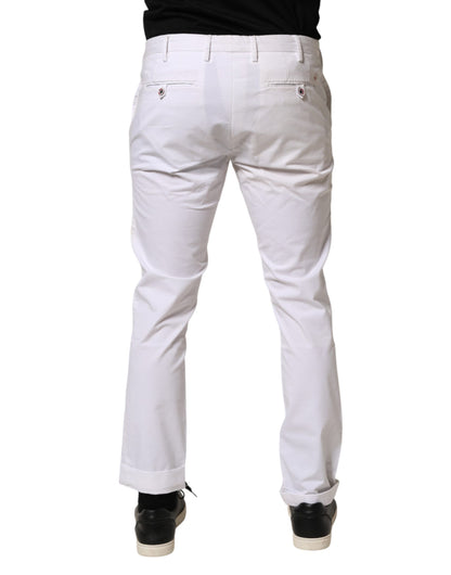 Jean en coton blanc AT.P.CO coupe skinny taille mi-haute
