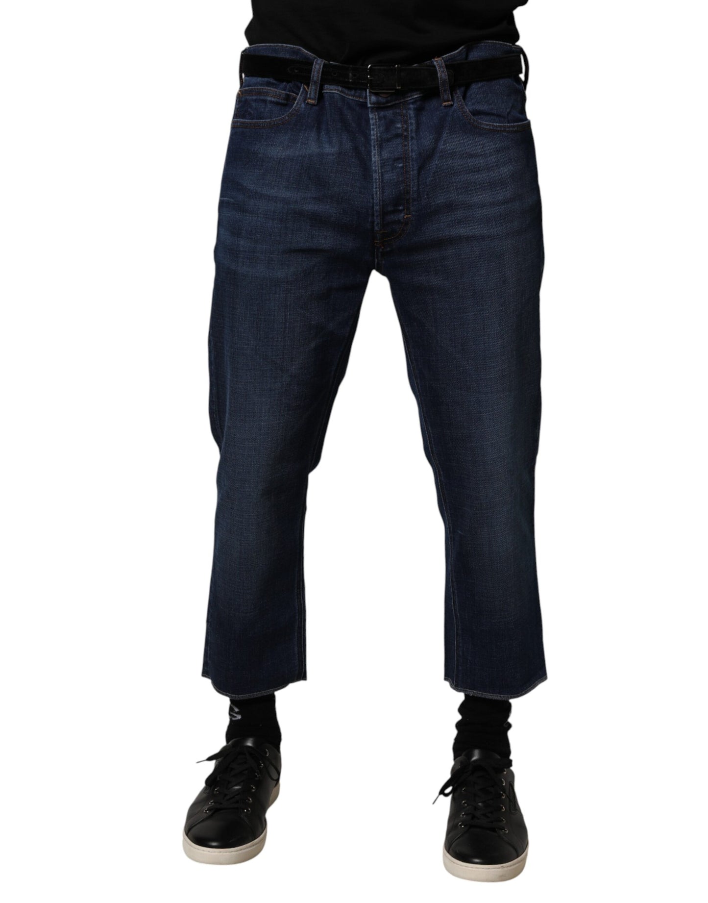 Jean court en coton bleu taille mi-haute Vivienne Westwood pour homme