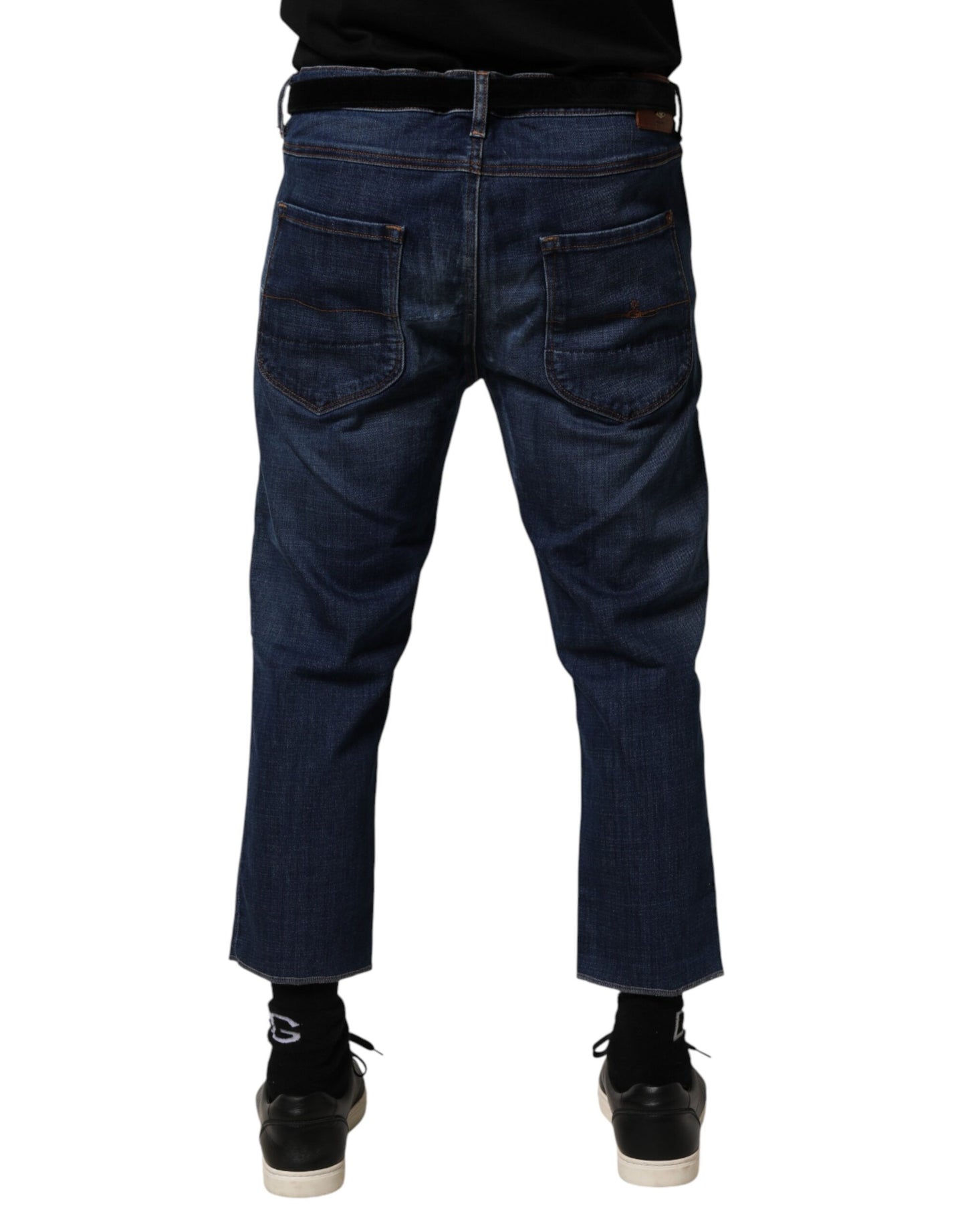 Jean court en coton bleu taille mi-haute Vivienne Westwood pour homme