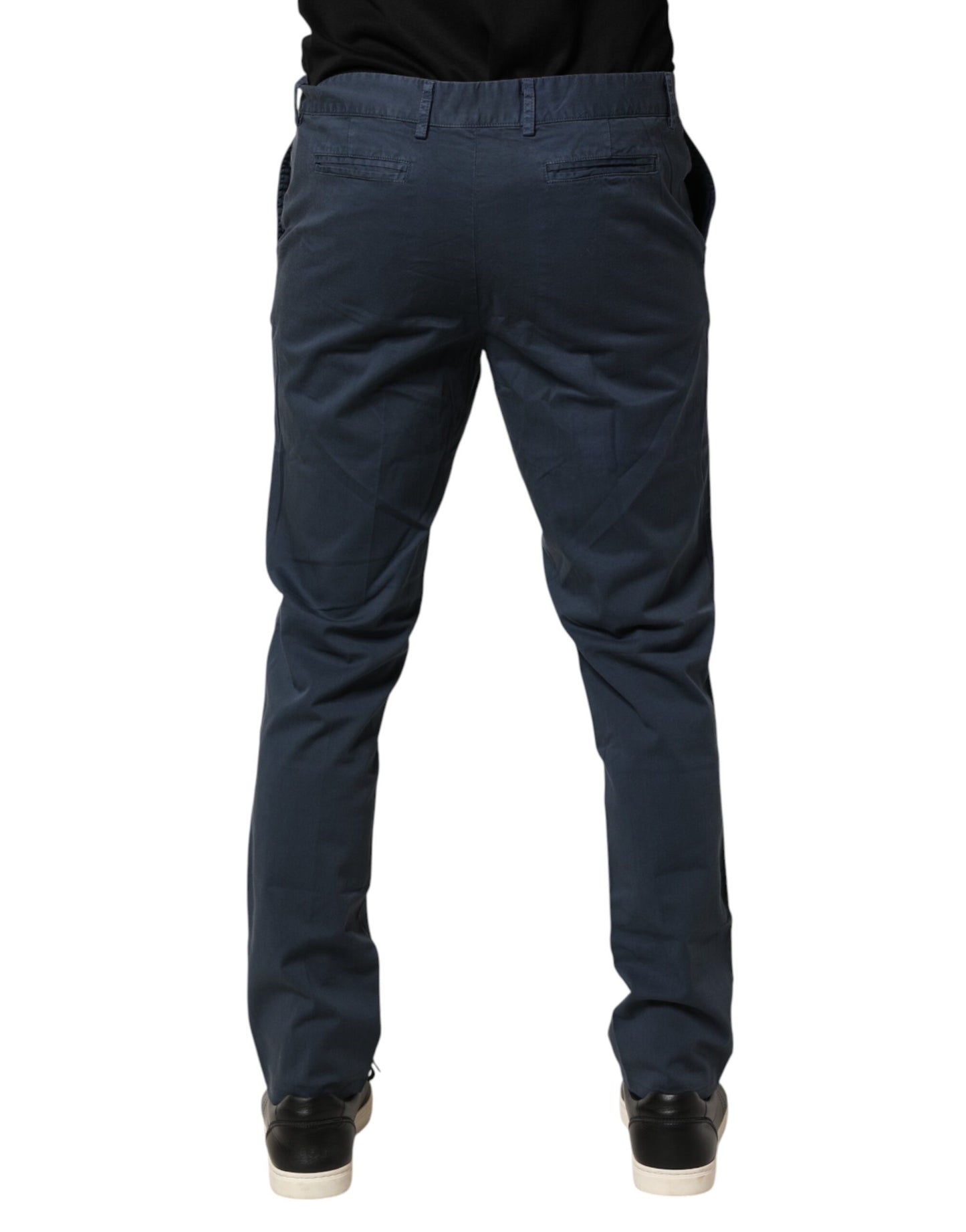 Pantalon chino bleu Master Coat coupe skinny taille mi-haute pour homme