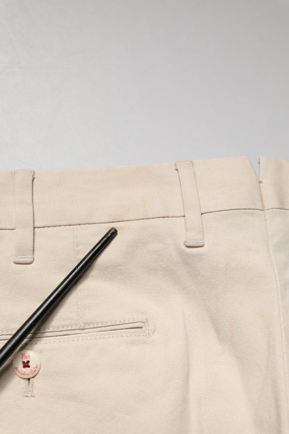 Pantalon chino beige pour homme PT01, taille mi-haute, coupe droite.