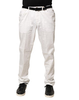 Pantalon de Costume Tapered Blanc Domenico Tagliente