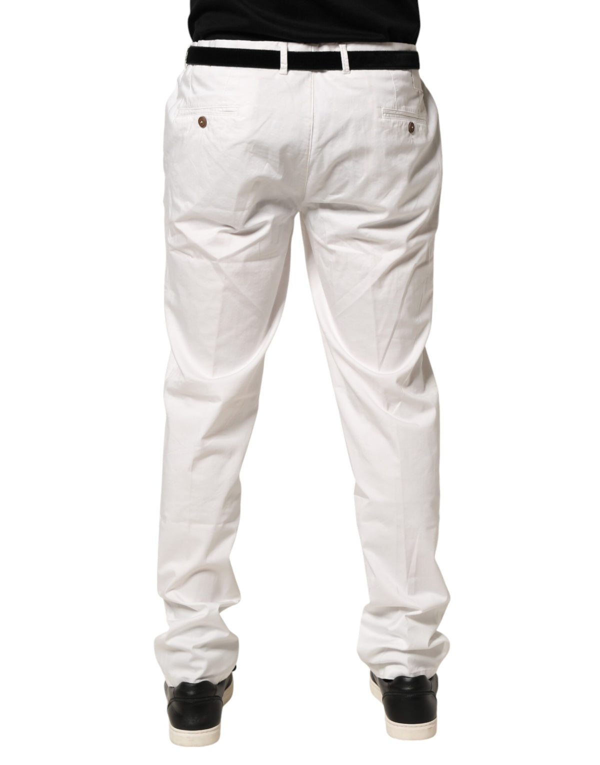 Pantalon de Costume Tapered Blanc Domenico Tagliente