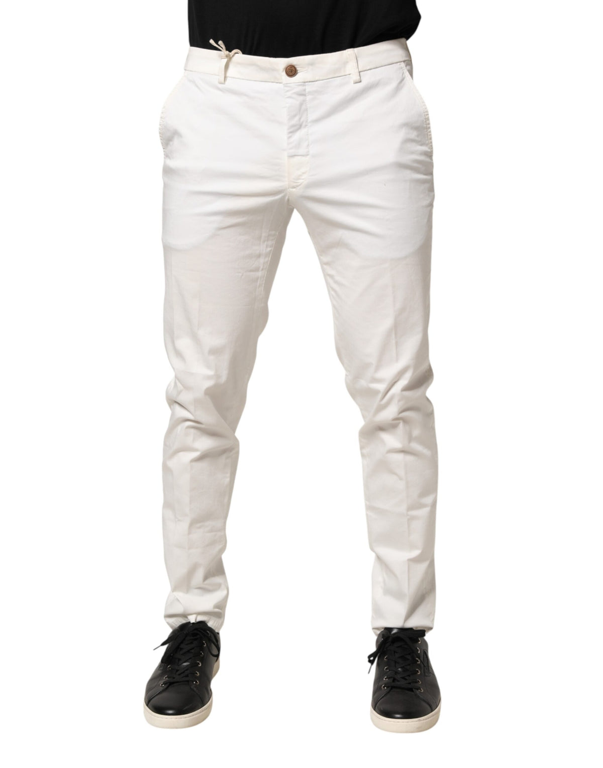 Pantalon Tapered Blanc Formelle Domenico Tagliente
