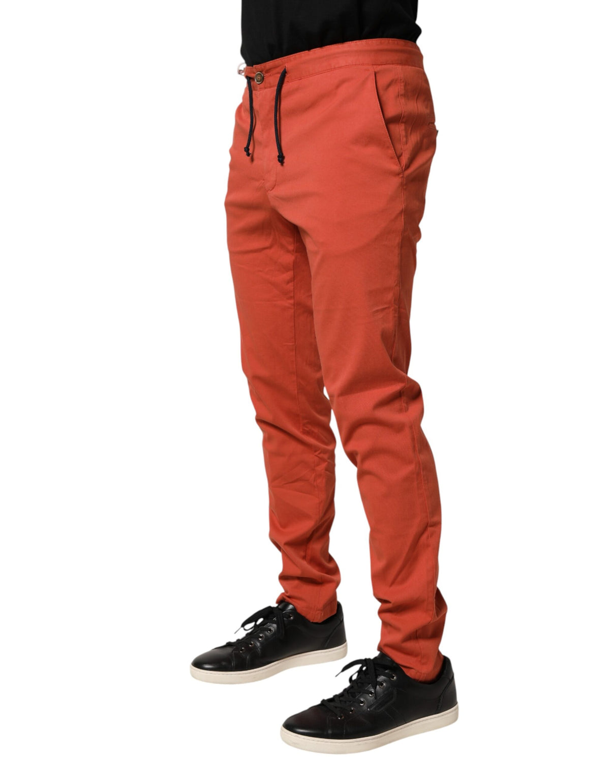 Domenico Tagliente Pantalon Chino Orange Skinny Fit pour Homme