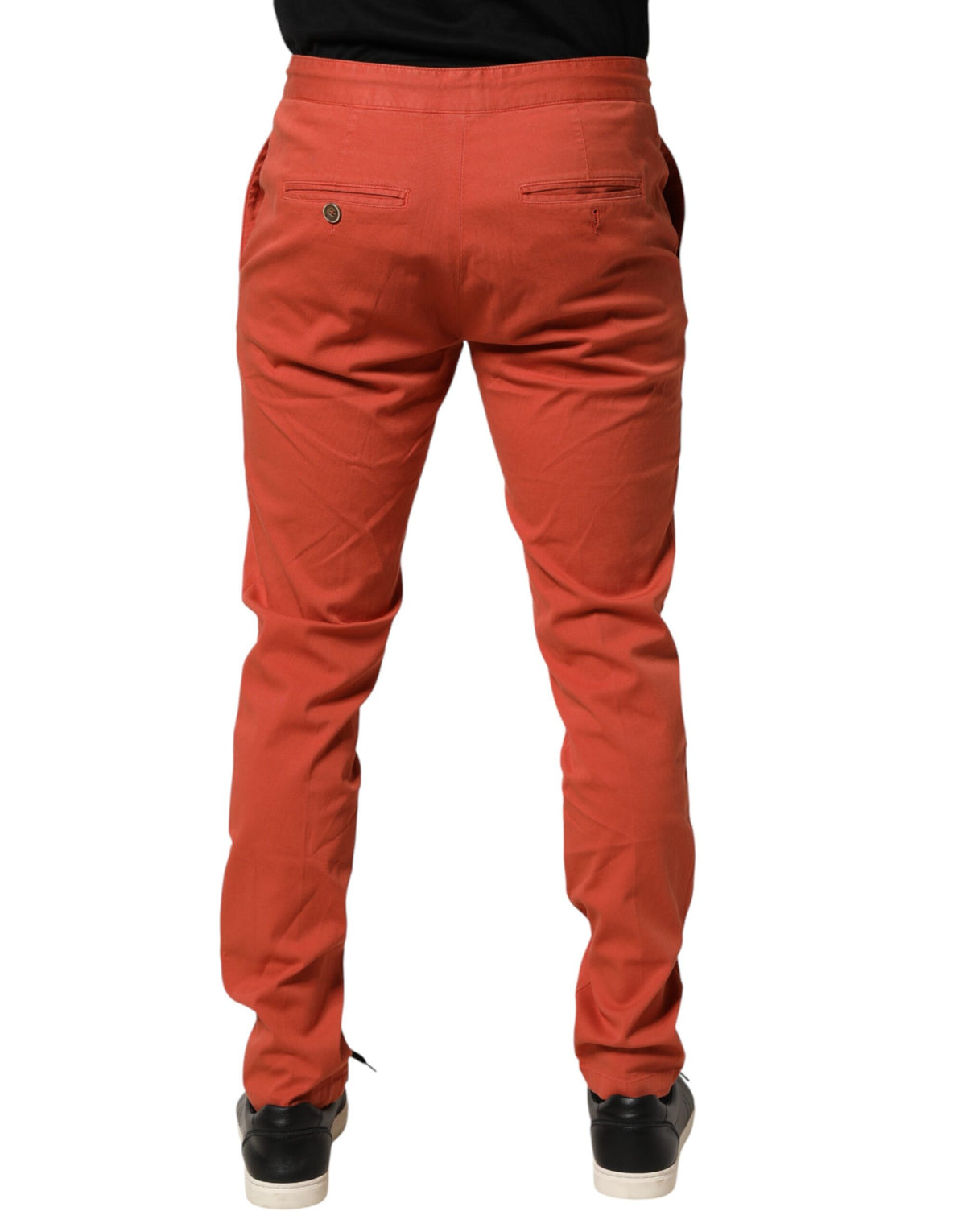 Domenico Tagliente Pantalon Chino Orange Skinny Fit pour Homme