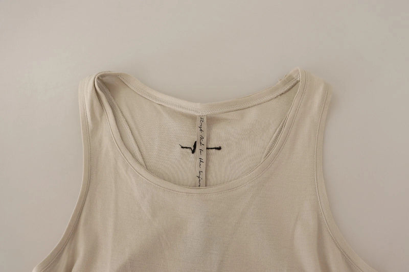 Max Mara Light Gray Sleeveless Razor Back Tank Top