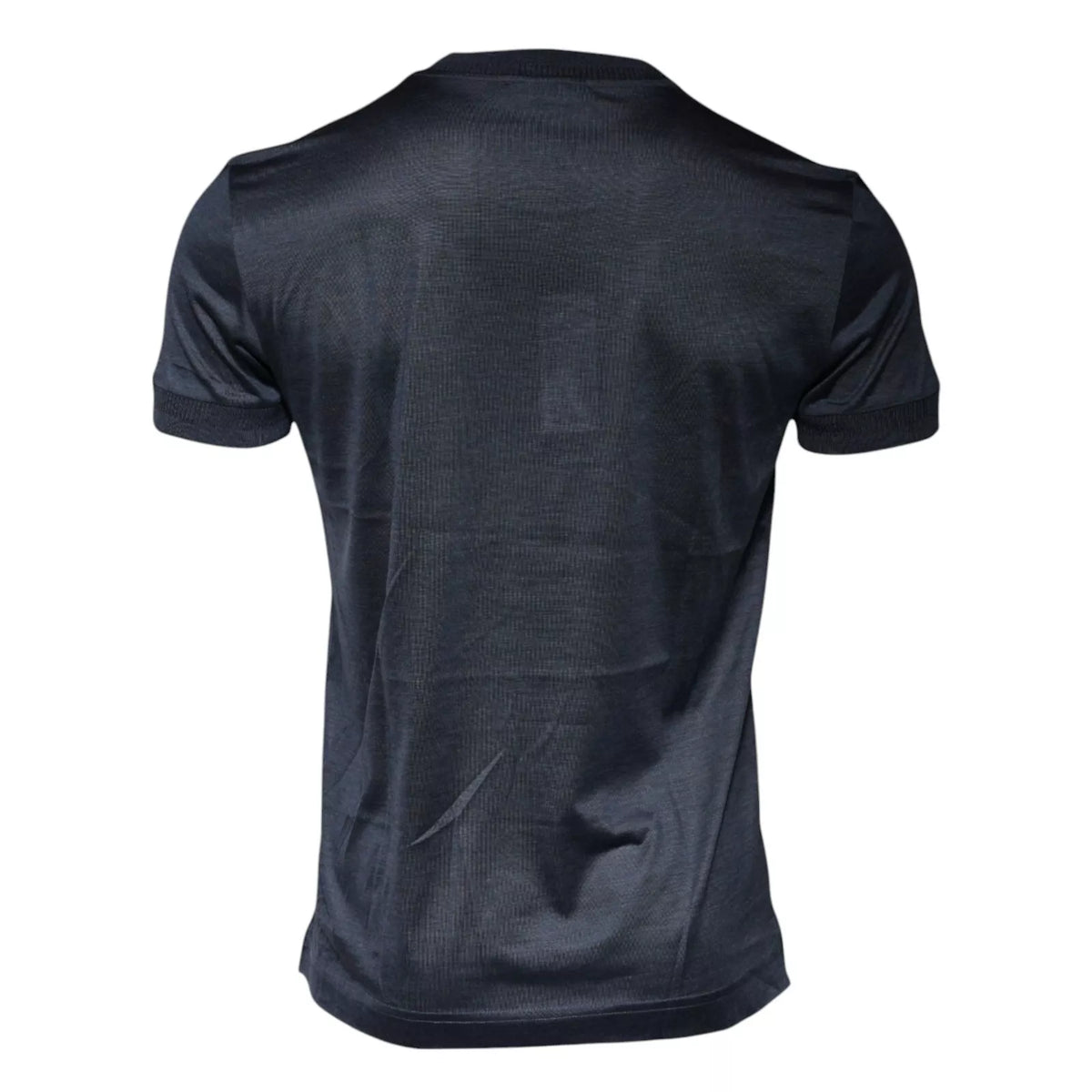 T-shirt homme Dolce &amp; Gabbana bleu en soie à col rond et manches courtes