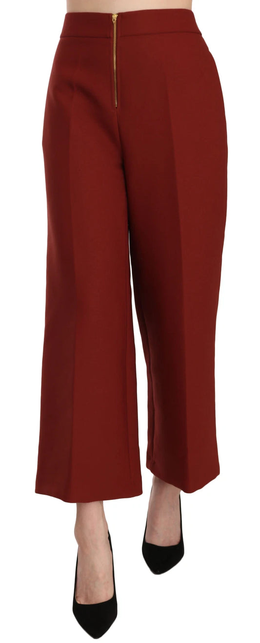 Robe courte évasée rouge taille haute Jucca, pantalon habillé