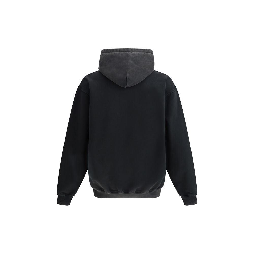 Represent Black Cotton Sweatshirt - Oversized Fit