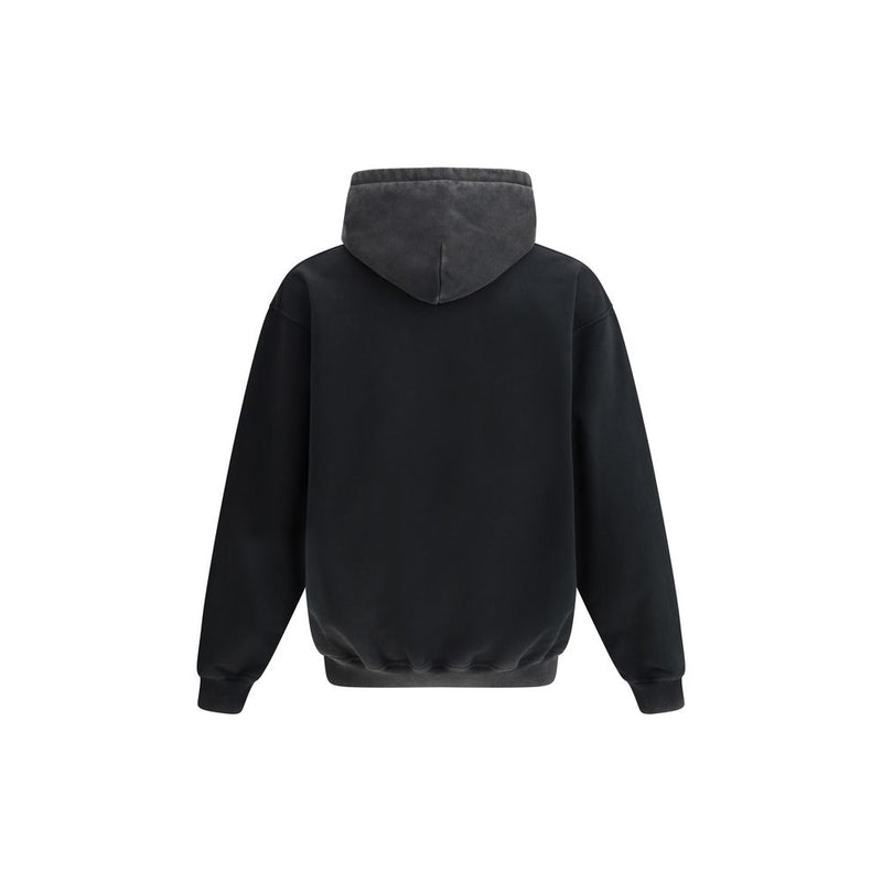 Represent Black Cotton Sweatshirt - Oversized Fit
