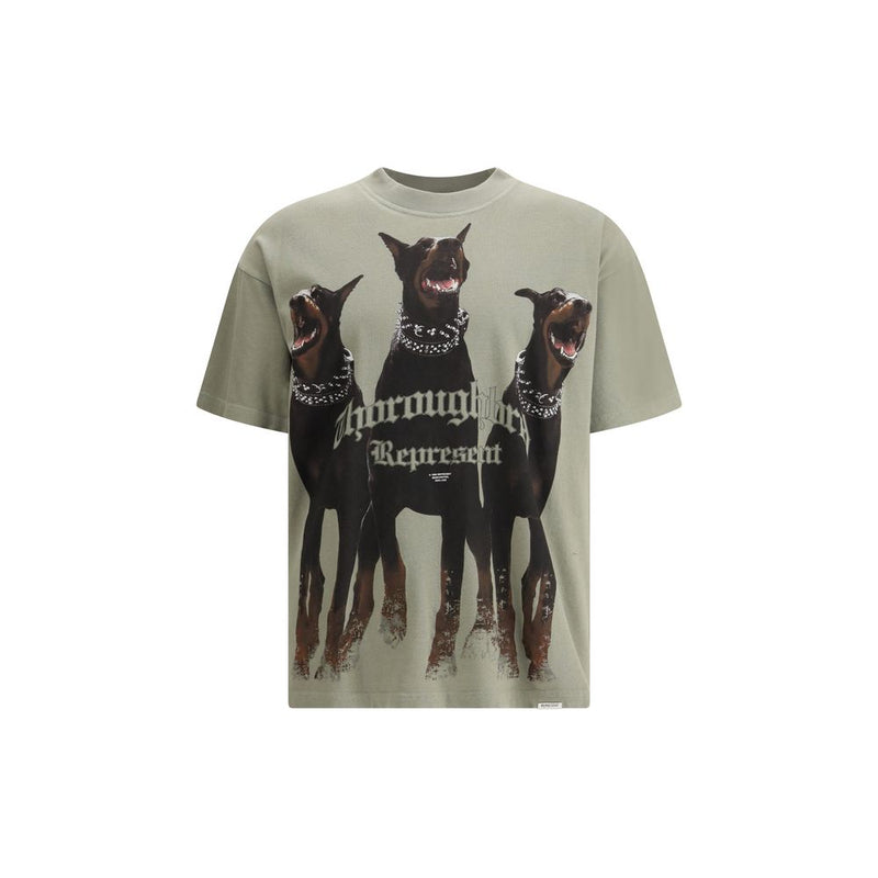 Represent Green Cotton T-Shirt - Contemporary Style