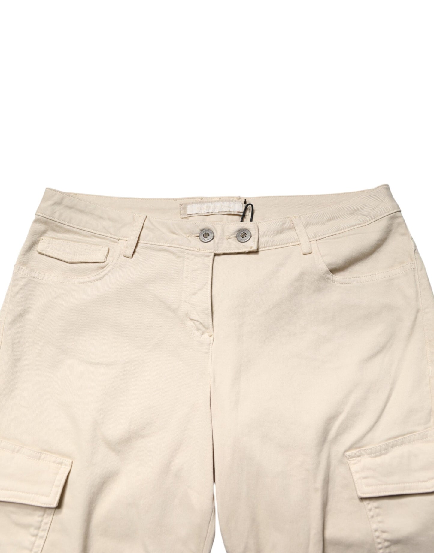 Jean skinny beige Scervino Street pour homme, taille mi-haute