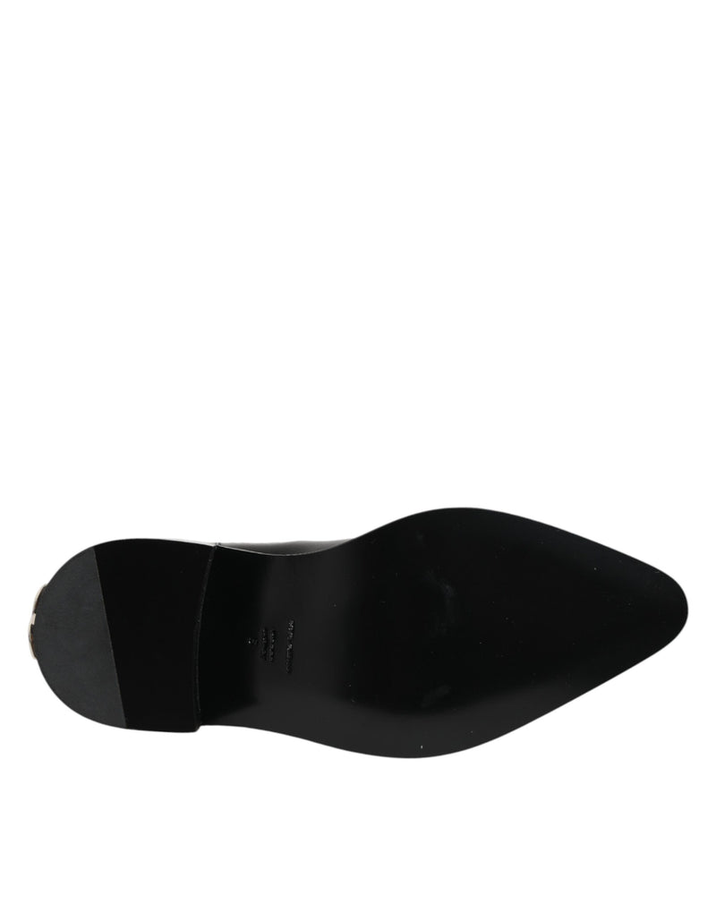 Dolce & Gabbana Black Studded Chelsea Short Ankle Boots