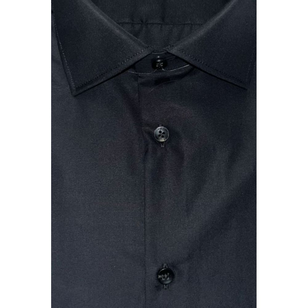 Chemise en Coton Noire Baldinini Trend - Slim Fit