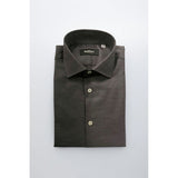 Baldinini Trend Chemise Grise en Coton Slim Fit