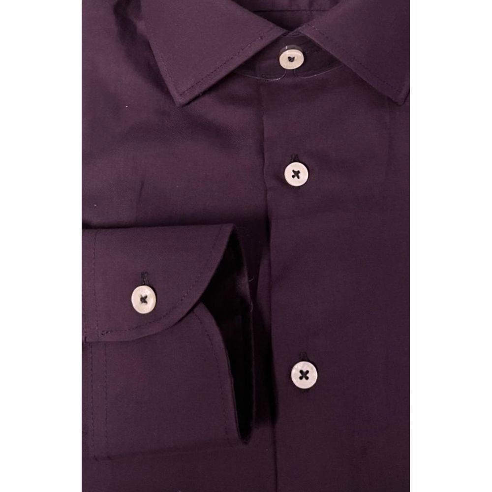 Chemise en Coton Violet Baldinini Trend - Slim Fit