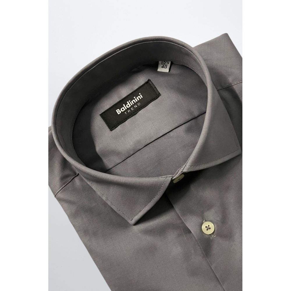 Chemise en Coton Grise Baldinini Trend - Slim Fit