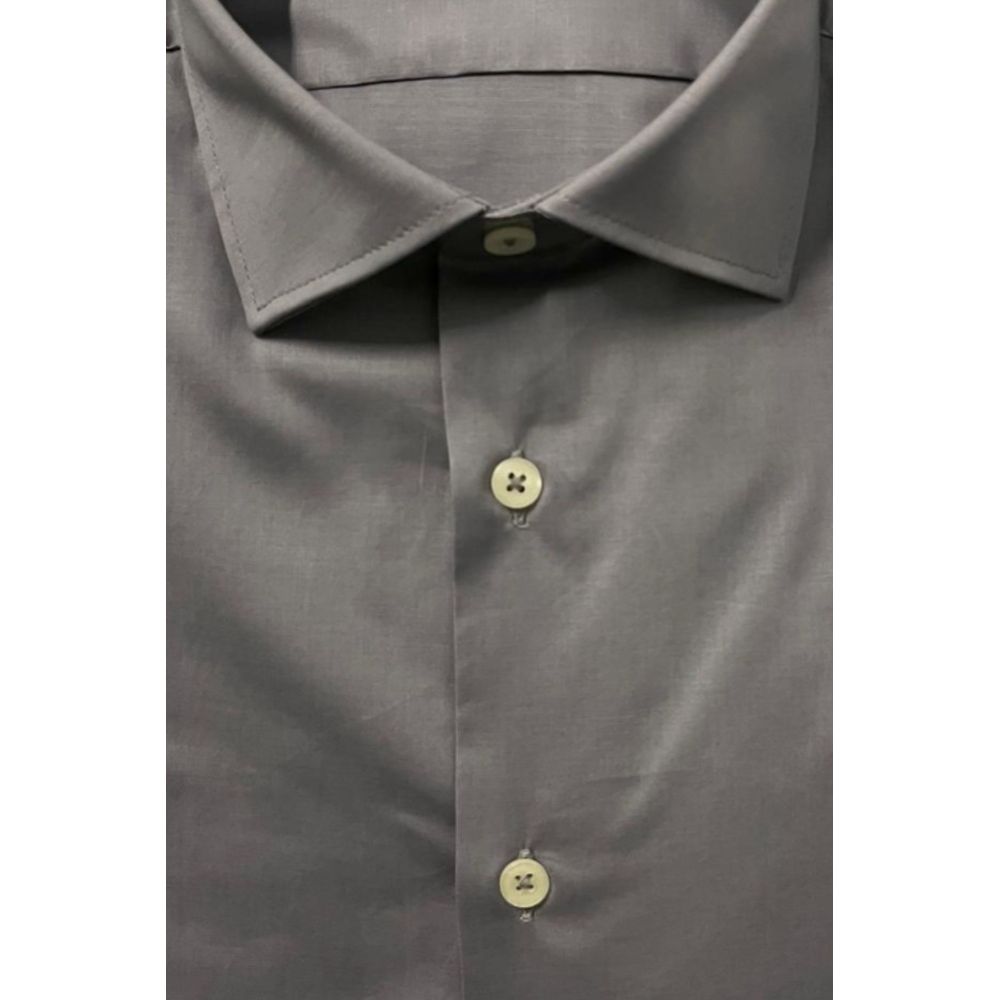 Chemise en Coton Grise Baldinini Trend - Slim Fit