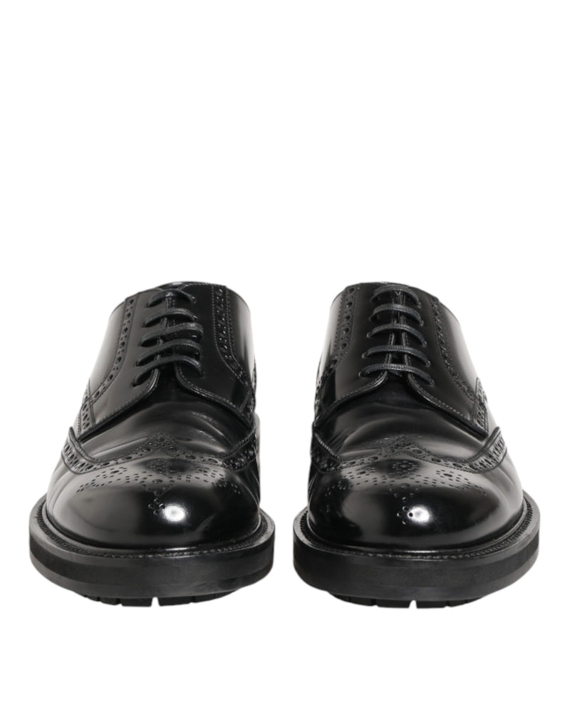 Dolce & Gabbana Derby en Cuir de Veau Noir pour Homme