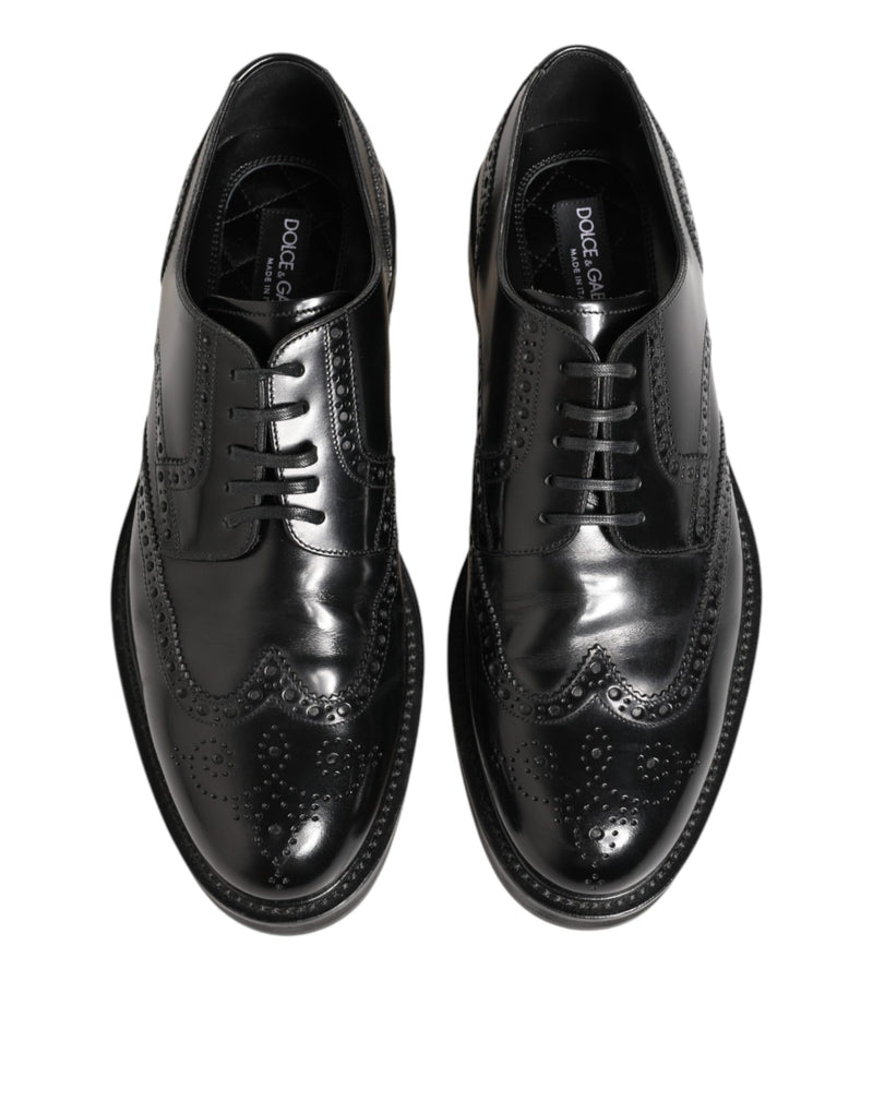 Dolce & Gabbana Derby en Cuir de Veau Noir pour Homme