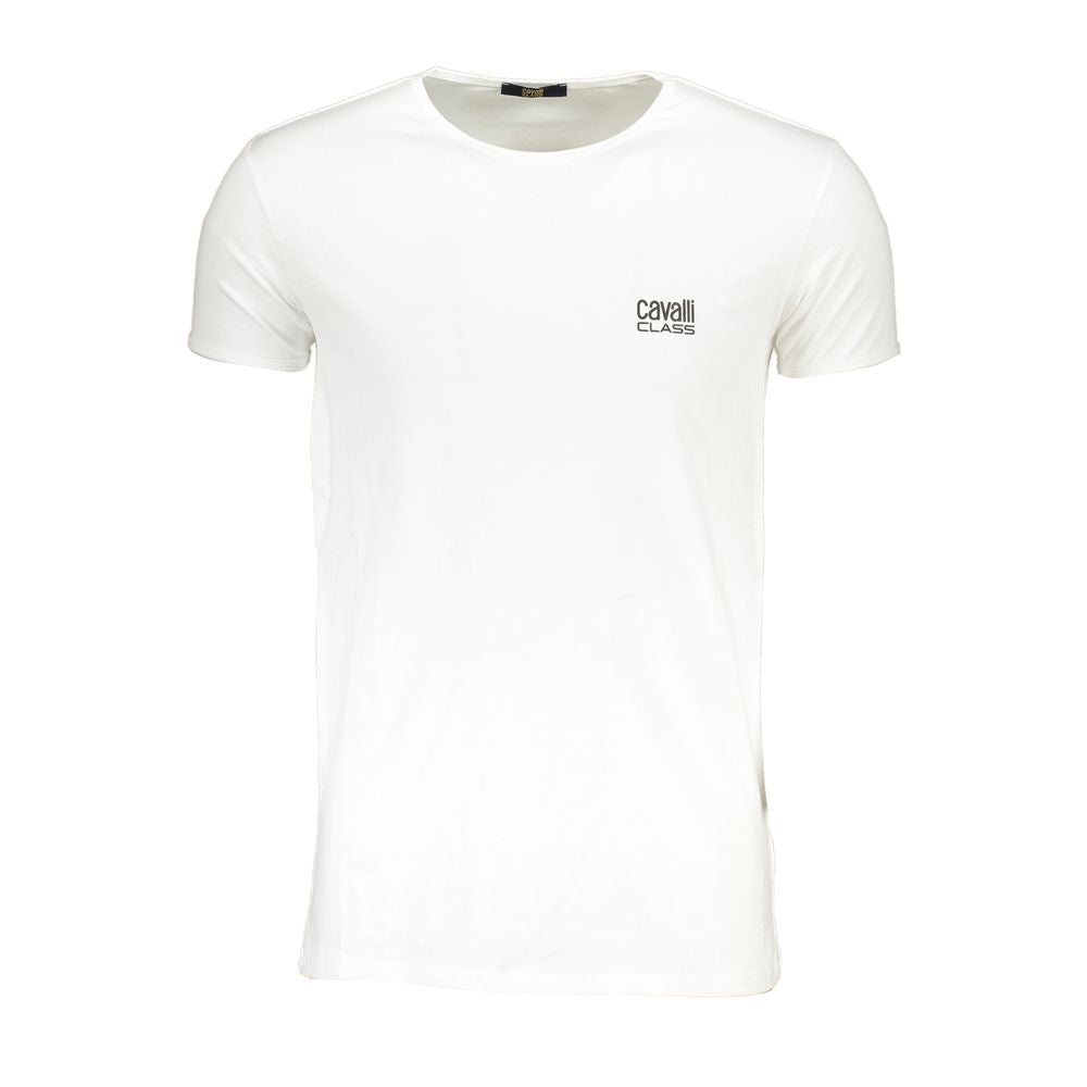 T-shirt en coton blanc Cavalli Class