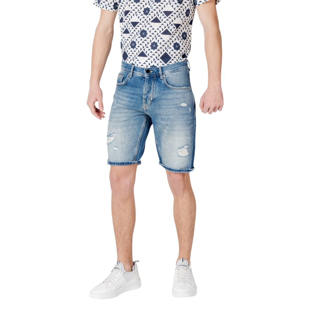 Antony Morato Bermuda en coton bleu