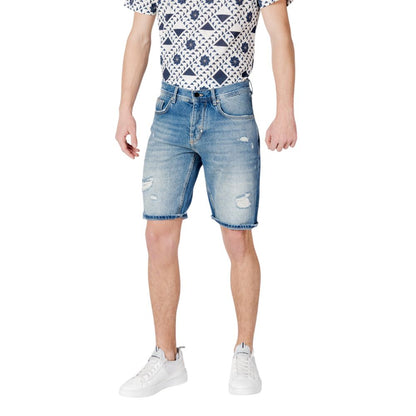 Antony Morato Bermuda en coton bleu