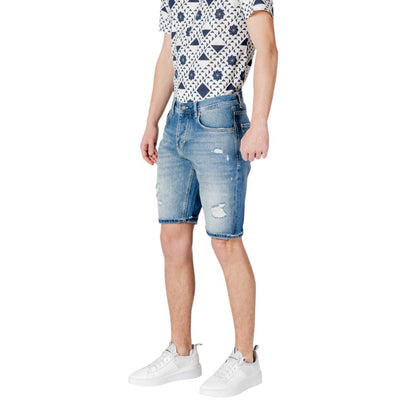 Antony Morato Bermuda en coton bleu